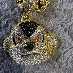 Gold and Silver Blinged Out Pendant